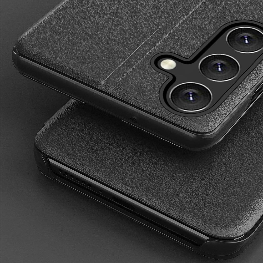 Samsung Galaxy S26 / S26 Pro mobilskal View Window Folio Flip PU Läder Stativfodral