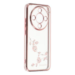 KADEM Phone Case For Honor Magic8 Lite 5G  /  X9d 5G  /  X70 5G Flower Rhinestone Decor TPU Phone Cover