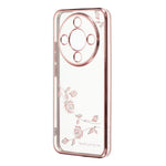 KADEM Phone Case For Honor Magic8 Lite 5G  /  X9d 5G  /  X70 5G Flower Rhinestone Decor TPU Phone Cover