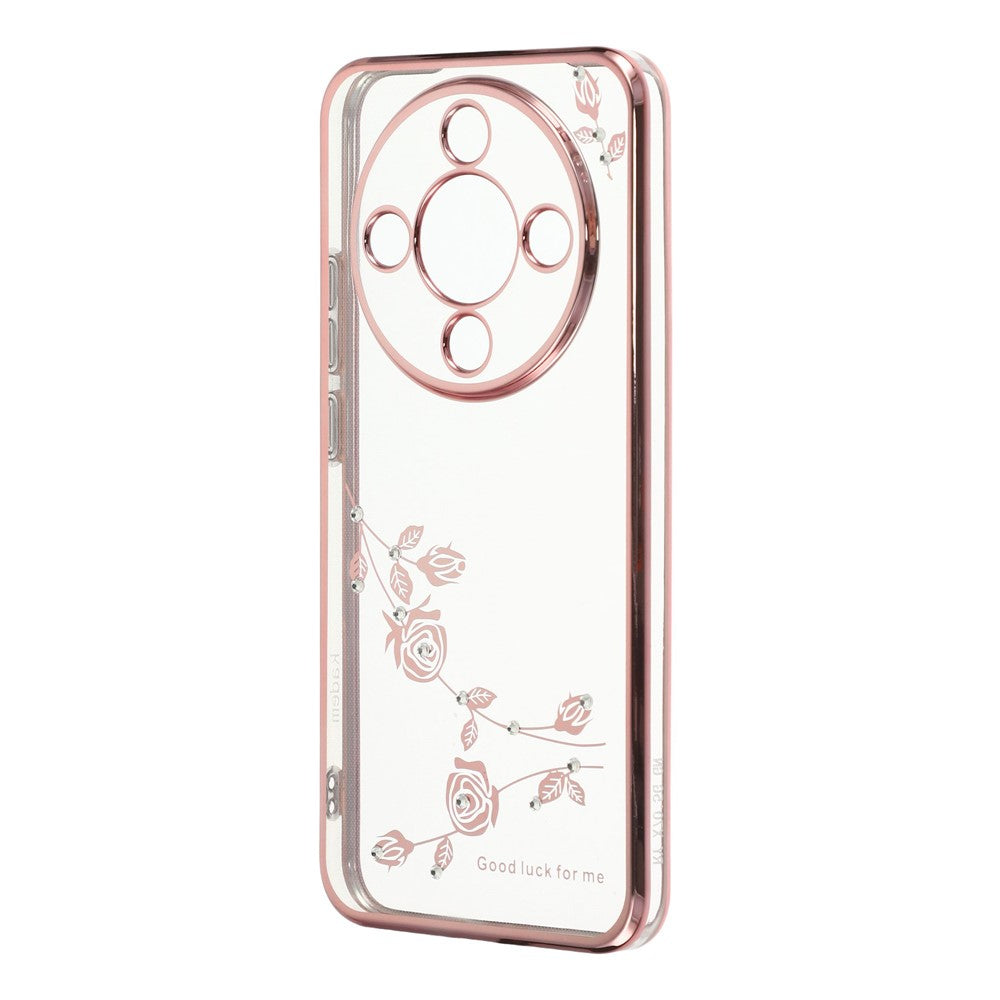KADEM-mobilcover til Honor Magic8 Lite 5G / X9d 5G / X70 5G med blomster i rhinsten - TPU-cover