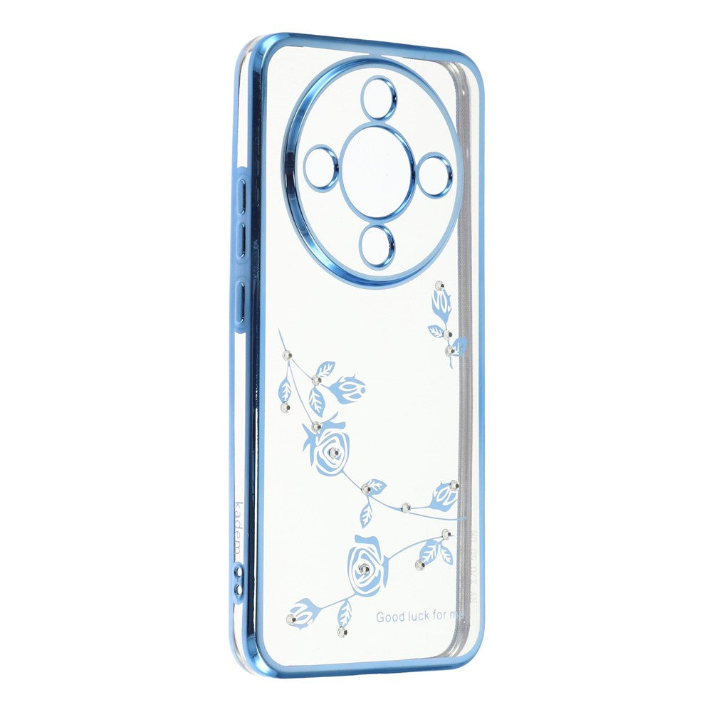 KADEM Phone Case For Honor Magic8 Lite 5G  /  X9d 5G  /  X70 5G Flower Rhinestone Decor TPU Phone Cover