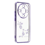 KADEM Phone Case For Honor Magic8 Lite 5G  /  X9d 5G  /  X70 5G Flower Rhinestone Decor TPU Phone Cover