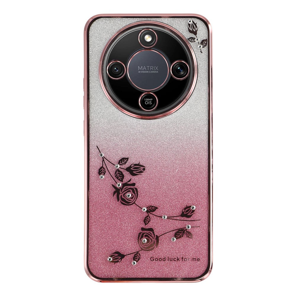 KADEM Phone Case For Honor Magic8 Lite 5G  /  X9d 5G  /  X70 5G Flower TPU Flexible Gradient Phone Cover
