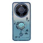KADEM Phone Case For Honor Magic8 Lite 5G  /  X9d 5G  /  X70 5G Ring Kickstand TPU Flowers Phone Cover Gradient Glitter