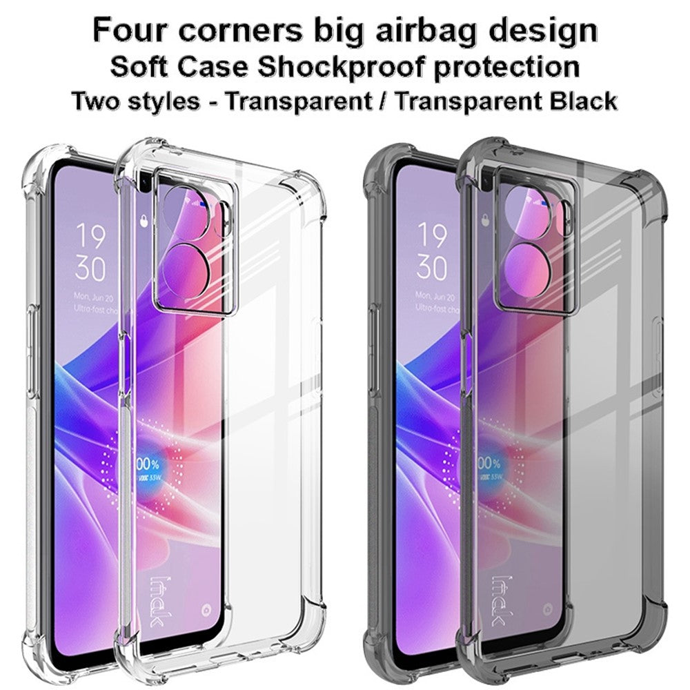 IMAK For Oppo K10 5G / A77 5G / A57 (2022) 5G Soft TPU Clear Phone Case Four Shockproof Corner Bumper Protective Cover