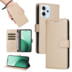 For Oppo Reno15 F 5G Case RFID Blocking 3 Card Slots PU Leather Phone Cover with Wrist Strap