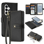 DUX DUCIS For Samsung Galaxy S26+ Case Lawa Series Detachable Magnetic Cowhide Leather Cover Zipper Wallet