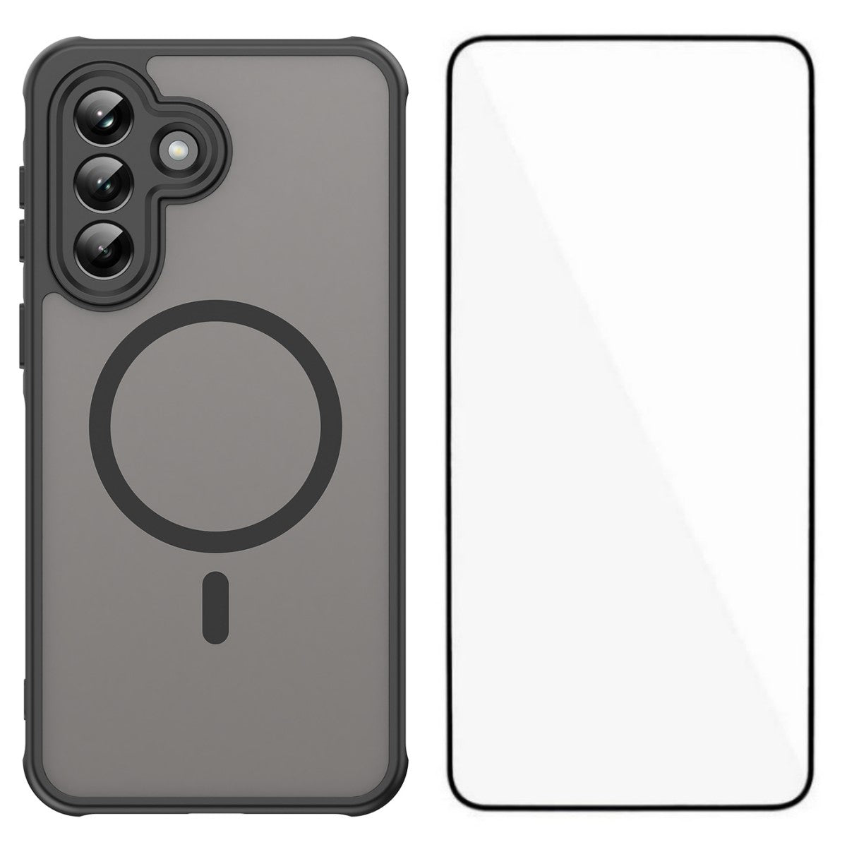 WANLONFENG Magnetiskt Skal För Samsung Galaxy A37 5G med Skärmfilm FD-serien Skin Touch TPU + PC mobilbaksida