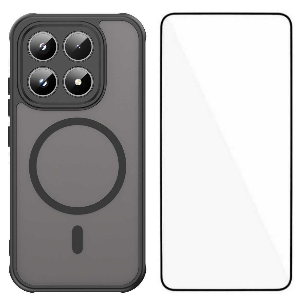WANLONFENG For Xiaomi 17 Magnetic Case with Screen Film  FD Series Skin Touch TPU + PC Phone Back Cover