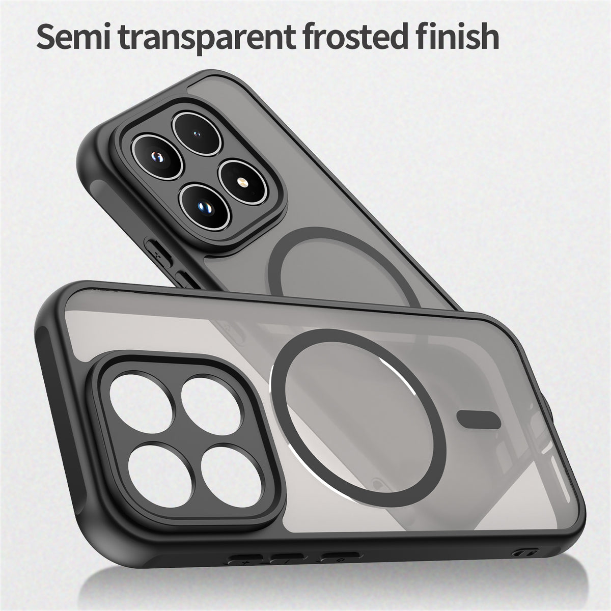 WANLONFENG For Xiaomi 17 Magnetic Case with Screen Film  FD Series Skin Touch TPU + PC Phone Back Cover