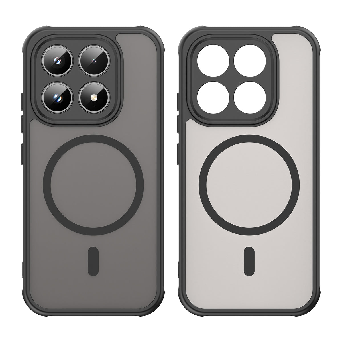 WANLONFENG For Xiaomi 17 Magnetic Case with Screen Film  FD Series Skin Touch TPU + PC Phone Back Cover