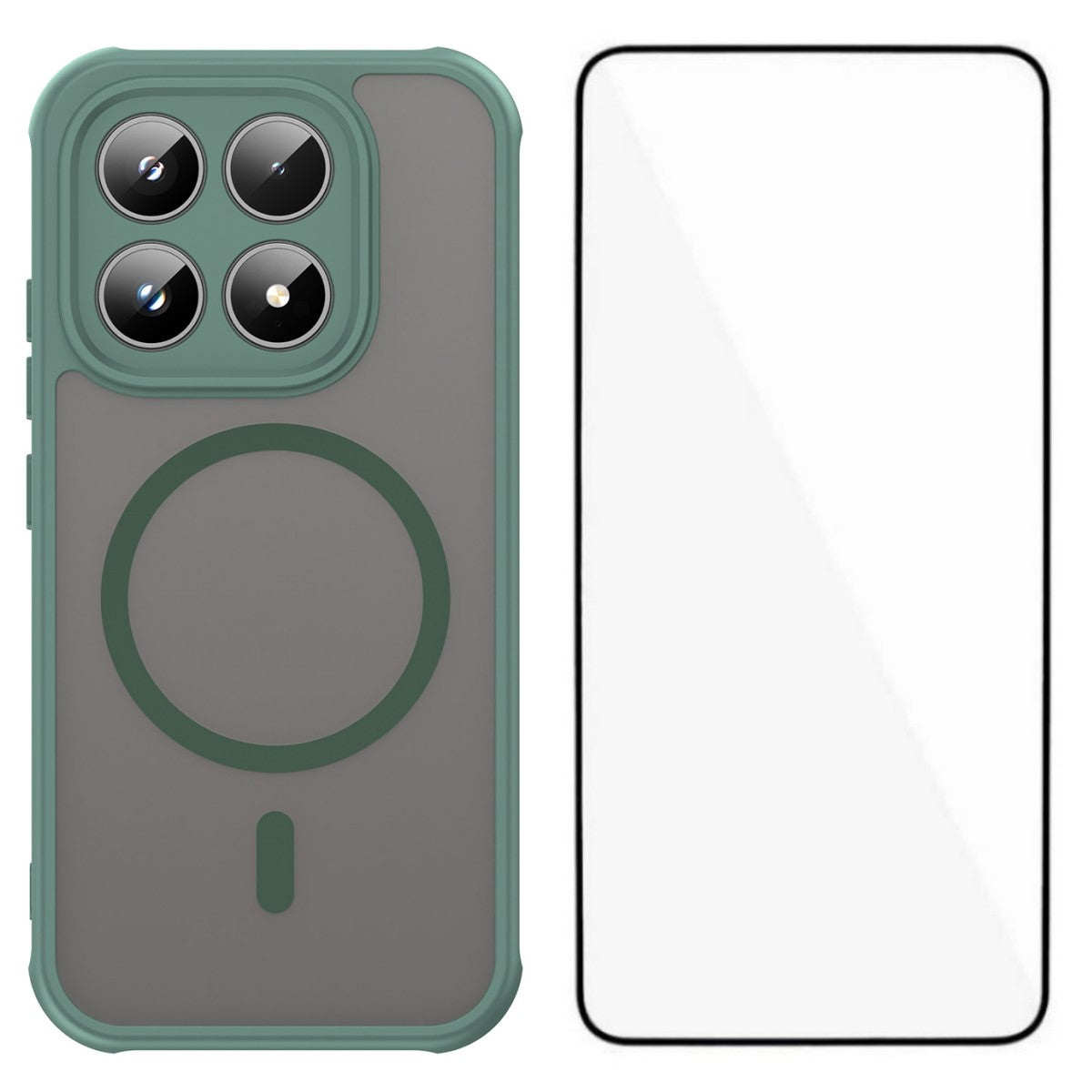 WANLONFENG For Xiaomi 17 Magnetic Case with Screen Film  FD Series Skin Touch TPU + PC Phone Back Cover