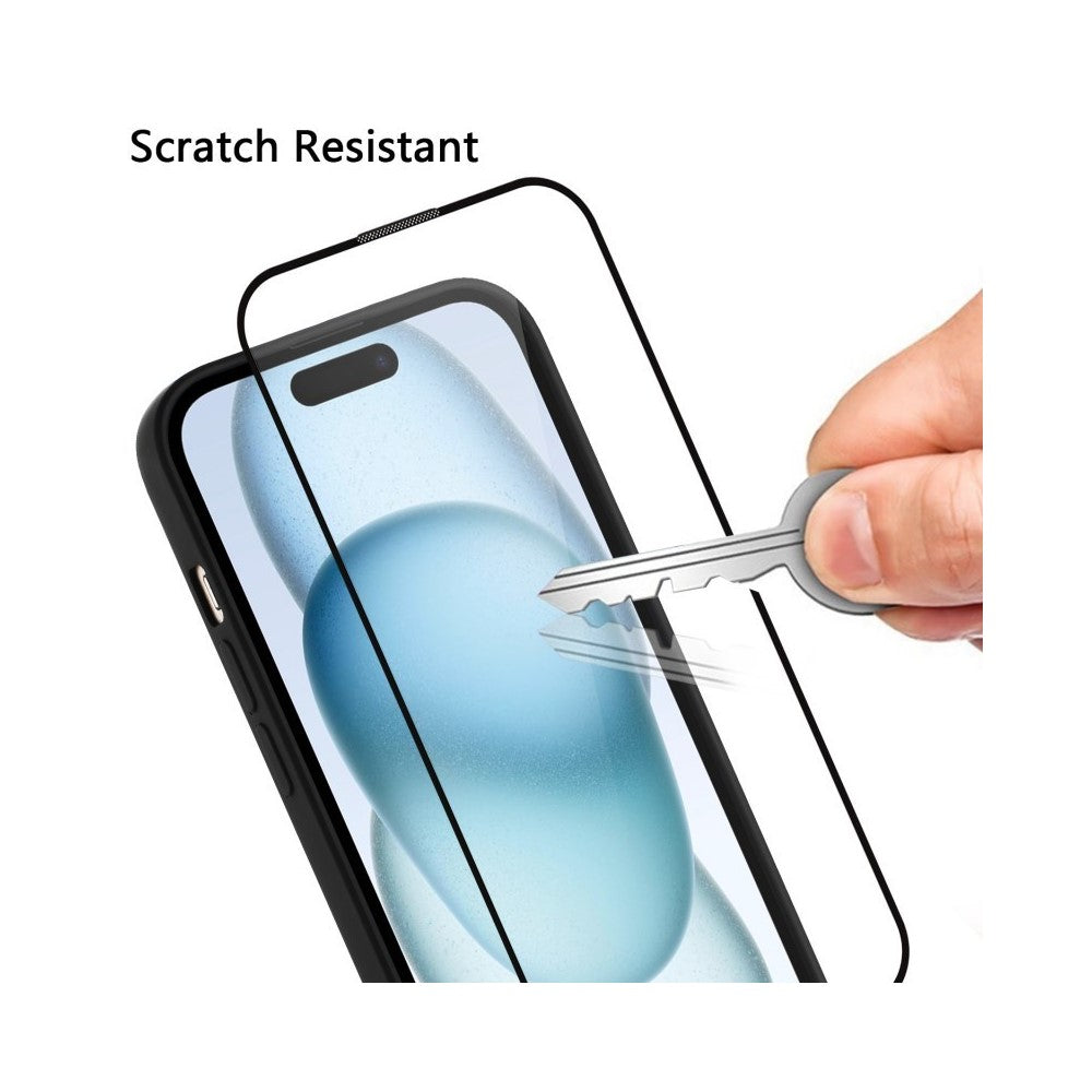 WANLONFENG til Samsung Galaxy A37 5G Cover med skærmfilm LS-serie stort linsehul børstet tekstur TPU-telefoncover