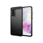 WANLONFENG til Samsung Galaxy A37 5G Cover med skærmfilm LS-serie stort linsehul børstet tekstur TPU-telefoncover