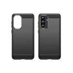 WANLONFENG til Samsung Galaxy A37 5G Cover med skærmfilm LS-serie stort linsehul børstet tekstur TPU-telefoncover