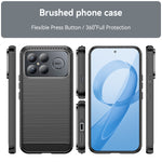 WANLONFENG For Xiaomi Redmi K90 Pro Max 5G / Xiaomi Poco F8 Ultra Case with Screen Film  LS Series Big Lens Hole Brushed Texture TPU Phone Cover