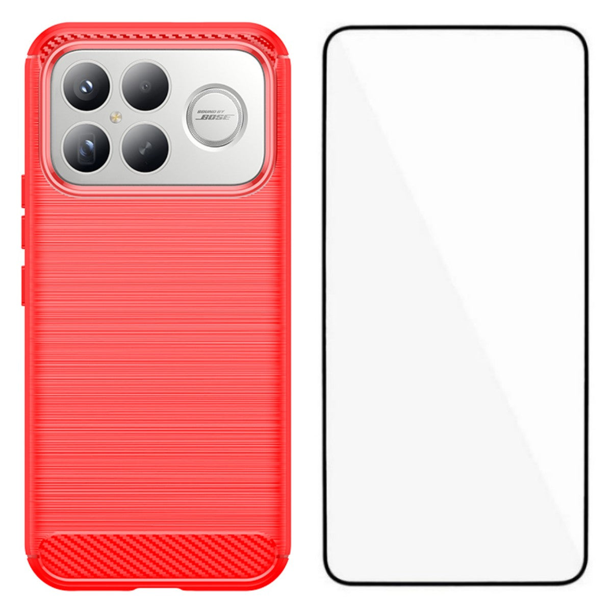 WANLONFENG For Xiaomi Redmi K90 Pro Max 5G / Xiaomi Poco F8 Ultra Case with Screen Film  LS Series Big Lens Hole Brushed Texture TPU Phone Cover
