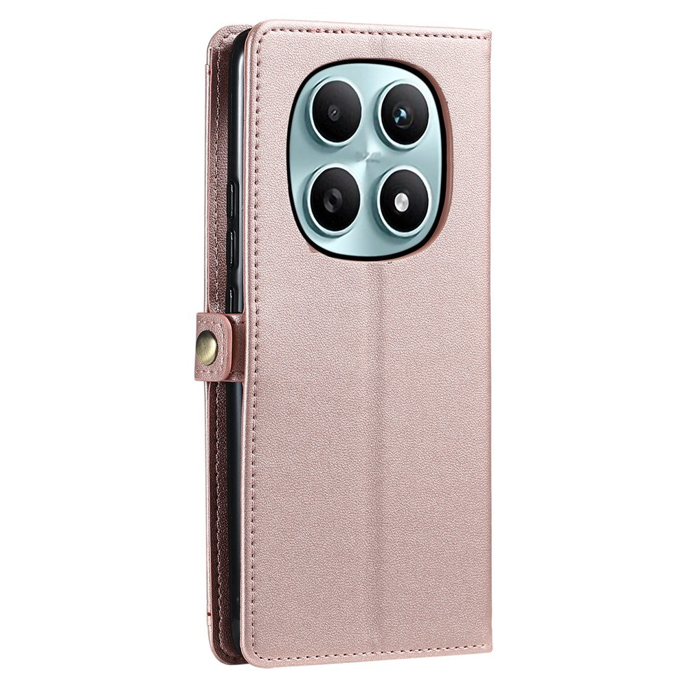 For Xiaomi Redmi Note 15 4G (Global) Leather Case with Wrist Strap Wallet Stand Phone Cover