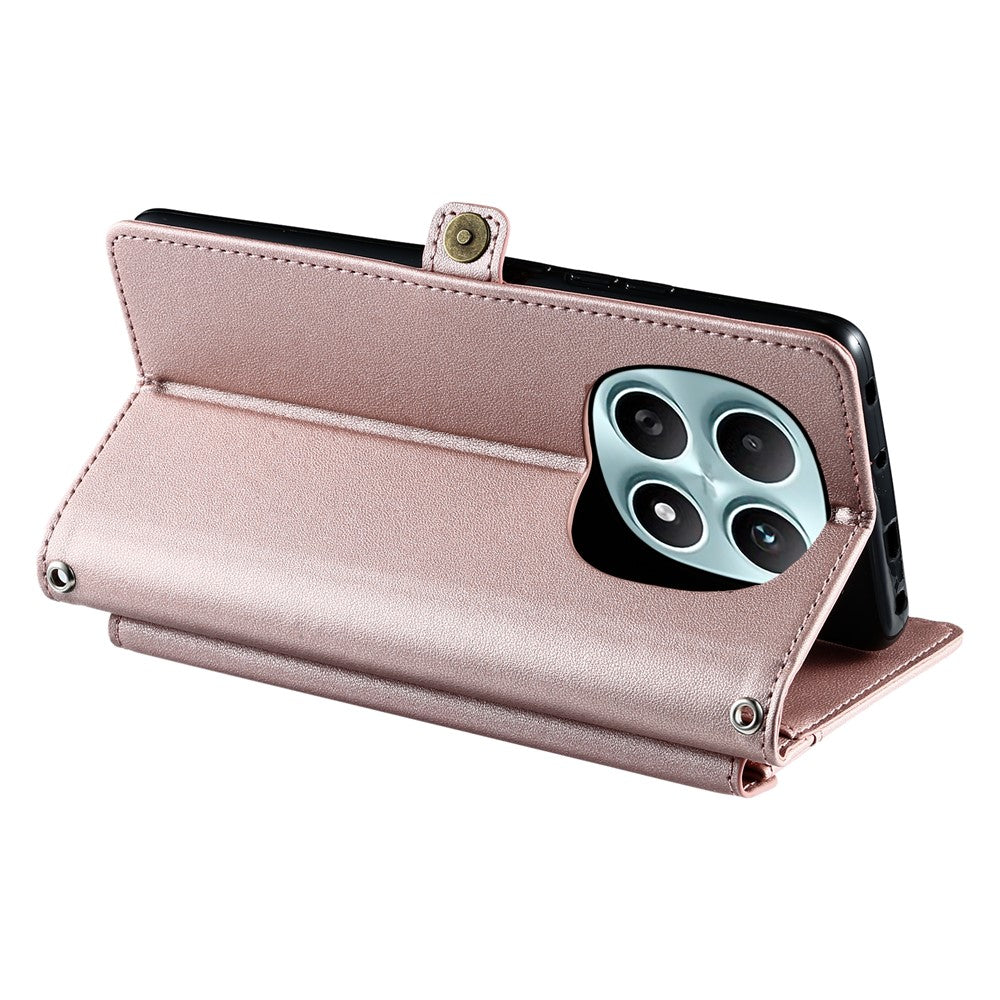 For Xiaomi Redmi Note 15 4G (Global) Leather Case with Wrist Strap Wallet Stand Phone Cover