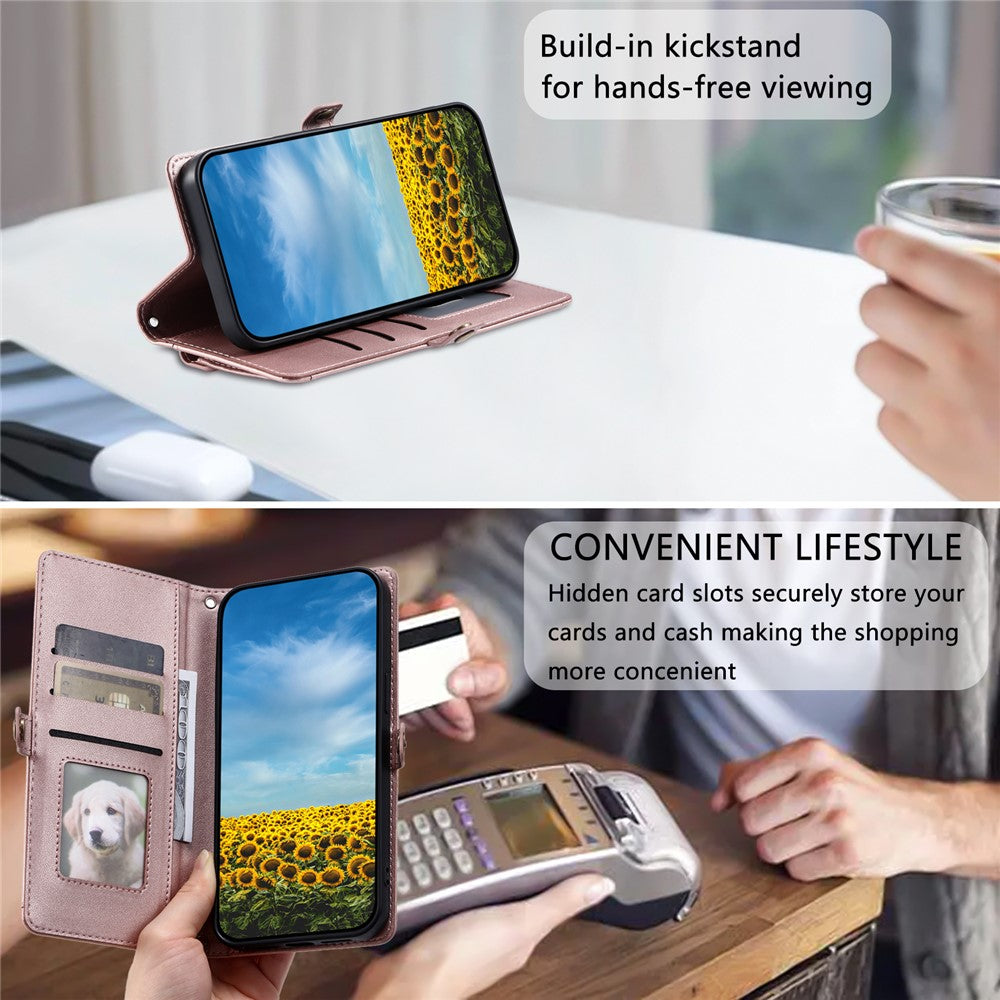 For Xiaomi Redmi Note 15 4G (Global) Leather Case with Wrist Strap Wallet Stand Phone Cover