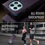 CASEME För Xiaomi Poco M8 5G / Redmi Note 15 5G (Global) Skal 033 Serien RFID-blockerande plånboksfodral i läder med kalvstruktur