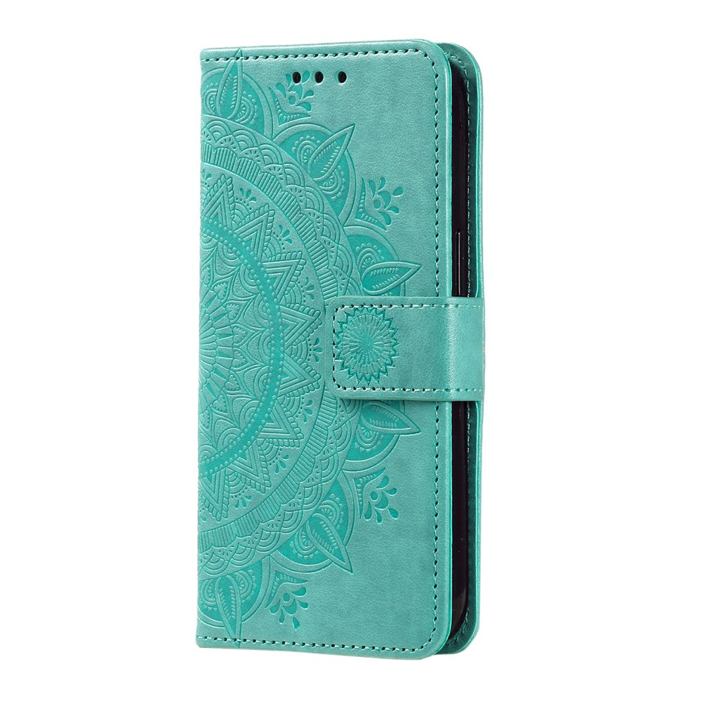 Xiaomi Redmi Note 15 4G (Global) Stativfodral Präglat Totem PU-läder Plånboksfodral med Handledsrem