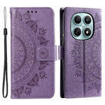 For Xiaomi Redmi Note 15 4G (Global) Stand Case Imprinted Totem PU Leather Wallet Phone Cover with Wrist Strap