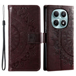 For Xiaomi Redmi Note 15 4G (Global) Stand Case Imprinted Totem PU Leather Wallet Phone Cover with Wrist Strap