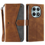 For Xiaomi Redmi Note 15 4G (Global) Leather Case Splicing Stitching Wallet Phone Cover with Wrist Strap