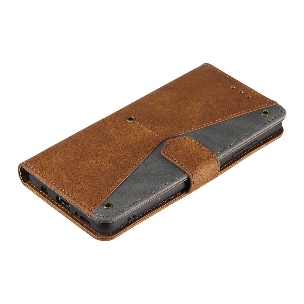 For Xiaomi Redmi Note 15 4G (Global) Leather Case Splicing Stitching Wallet Phone Cover with Wrist Strap