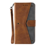 For Xiaomi Redmi Note 15 4G (Global) Leather Case Splicing Stitching Wallet Phone Cover with Wrist Strap