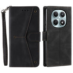 For Xiaomi Redmi Note 15 4G (Global) Leather Case Splicing Stitching Wallet Phone Cover with Wrist Strap