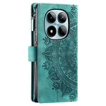 For Xiaomi Redmi Note 15 Pro 4G (Global) Wallet Case Mandala Flower Pattern PU Leather Phone Cover with Wrist Strap