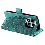 For Xiaomi Redmi Note 15 Pro 4G (Global) Wallet Case Mandala Flower Pattern PU Leather Phone Cover with Wrist Strap