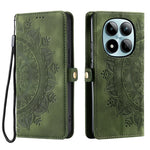For Xiaomi Redmi Note 15 Pro 4G (Global) Case Skin Feel Totem Imprinted Wallet Leather Phone Cover with Hand Strap