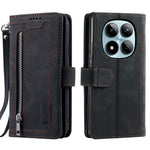 For Xiaomi Redmi Note 15 Pro 4G (Global) Case 9 Card Slots Zipper Wallet PU Leather Phone Cover with Wrist Strap