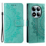 For Xiaomi Redmi Note 15 Pro 4G (Global) Stand Case Imprinted Totem PU Leather Wallet Phone Cover with Wrist Strap