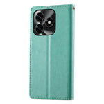 Wallet Case for Honor X5c Plus 4G  /  X5c 4G  /  Play10A 4G Butterfly Floral Imprint PU Leather Phone Cover with Wrist Strap