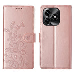Wallet Case for Honor X5c Plus 4G  /  X5c 4G  /  Play10A 4G Butterfly Floral Imprint PU Leather Phone Cover with Wrist Strap