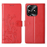Wallet Case for Honor X5c Plus 4G  /  X5c 4G  /  Play10A 4G Butterfly Floral Imprint PU Leather Phone Cover with Wrist Strap