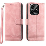 DIERFENG DF-03 Leather Case For Honor X5c Plus 4G  /  X5c 4G  /  Play10A 4G Lines Imprint Wallet Phone Cover with Wrist Strap