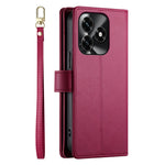Leather Case For Honor X5c Plus 4G / X5c 4G / Play10A 4G Zipper Pocket Wallet Phone Cover with Straps