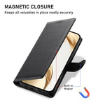 Wallet Case For Honor X5c Plus 4G  /  X5c 4G  /  Play10A 4G Magnetic Snap Litchi Texture Leather Phone Cover with Wrist Strap