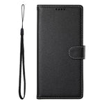Wallet Case For Honor X5c Plus 4G  /  X5c 4G  /  Play10A 4G Magnetic Snap Litchi Texture Leather Phone Cover with Wrist Strap