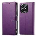 Wallet Case For Honor X5c Plus 4G  /  X5c 4G  /  Play10A 4G Magnetic Snap Litchi Texture Leather Phone Cover with Wrist Strap