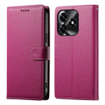 Wallet Case For Honor X5c Plus 4G  /  X5c 4G  /  Play10A 4G Magnetic Snap Litchi Texture Leather Phone Cover with Wrist Strap