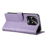 Wallet Case For Honor X5c Plus 4G  /  X5c 4G  /  Play10A 4G Rhombus Stitching Stand Leather Phone Cover with Long  /  Short Strap