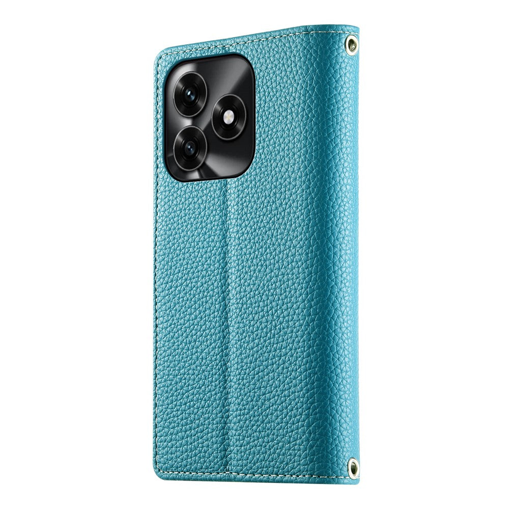 Leather Case For Honor X5c Plus 4G  /  X5c 4G  /  Play10A 4G Zipper Wallet Color Splicing Flip Phone Cover with Straps
