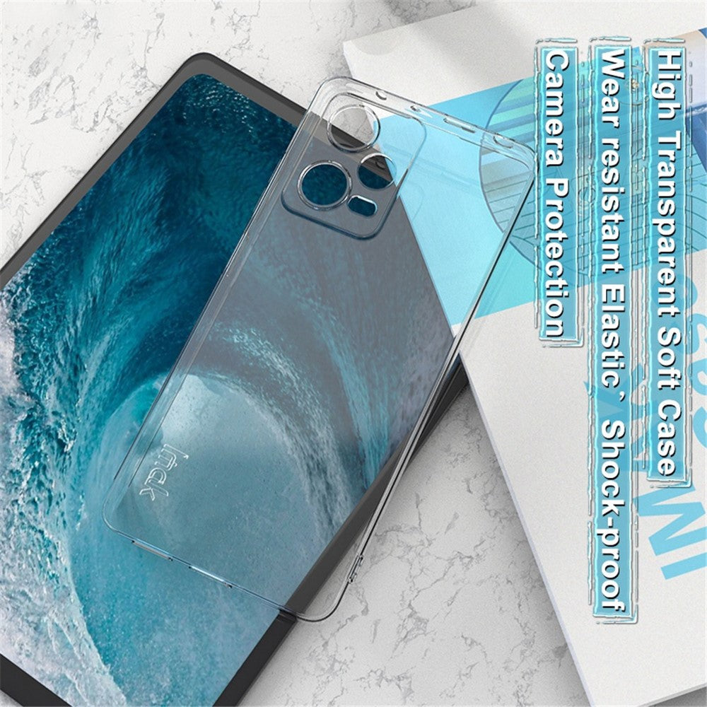 IMAK UX-5-serien för Xiaomi Redmi Note 12 Pro+ 5G / Note 12 Explorer 5G / Note 12 Trendig utgåva Transparent TPU-mobilskal Fallskyddande skyddsskal