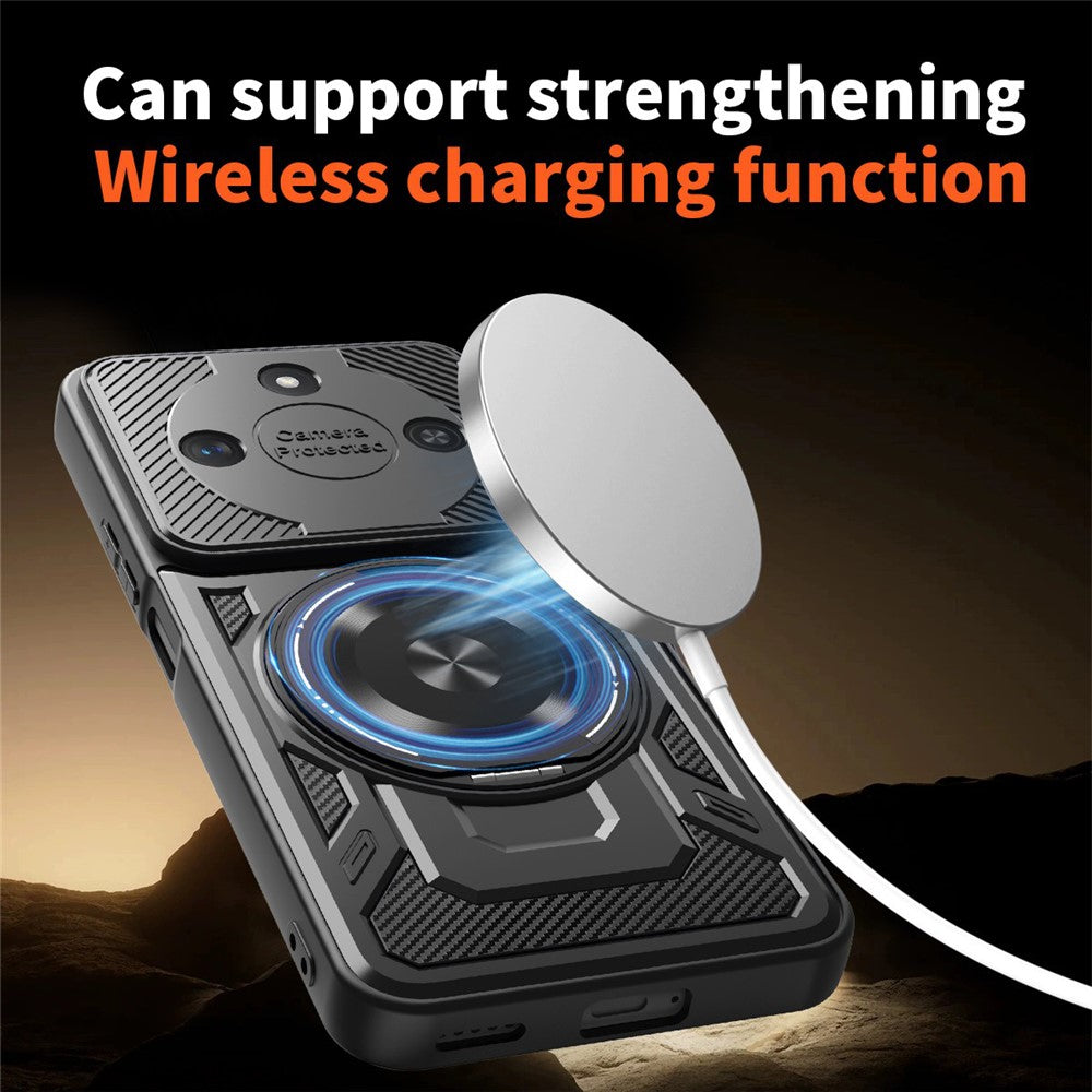 For Honor X60 5G  /  X9c Smart 5G Magnetic Case Rotating Kickstand TPU + PC Phone Cover